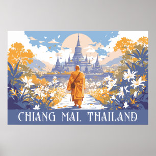 Aangepaste tekst Chiang Mai Thailand Poster