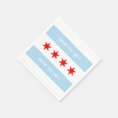 Aangepaste tekst Chicago Flag Sjabloon Servet (Hoek)