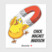 Aangepaste tekst Chick Magnet Sticker (Vel)