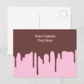 Aangepaste tekst Chocolade Drip Briefkaart (Voorkant / Achterkant)