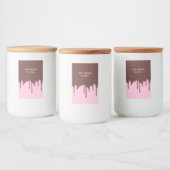 Aangepaste tekst Chocolade Drip Voedselcontainer Etiket (Flessen)