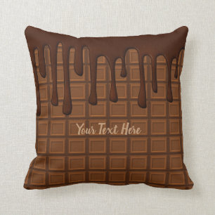 Aangepaste tekst/ Chocolade Liefhebber Snoep Bakke Kussen