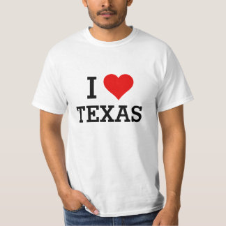Aangepaste tekst Classic I Love Texas Red Heart Sh T-shirt