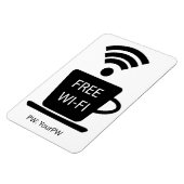 Aangepaste tekst Coffeeshop Free Wi-Fi Magneet (Linkerzijde)