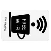 Aangepaste tekst Coffeeshop Free Wi-Fi Magneet (Horizontaal)