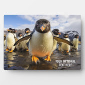 Aangepaste tekst Cool Penguins Fotoplaat (voorkant)