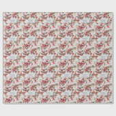 Aangepaste tekst coquette linten bogen Kerstmis Cadeaupapier (Vlak)