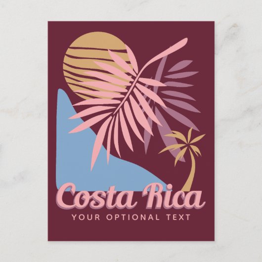 Aangepaste tekst Costa Rica Briefkaart (Voorkant)