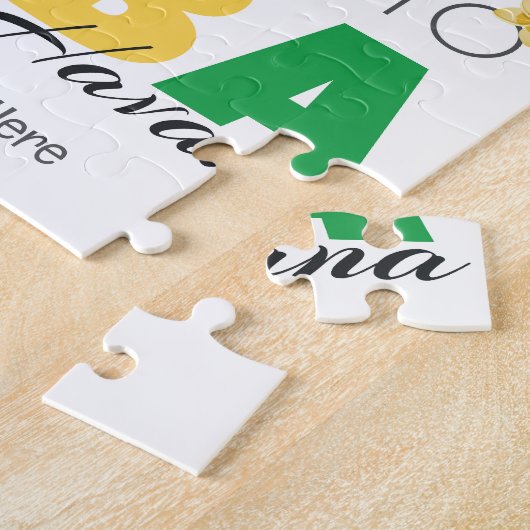 Aangepaste tekst Cuba Havana Legpuzzel (Zijkant)