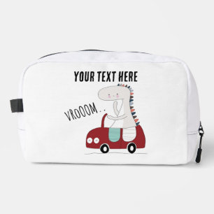 Aangepaste tekst Cute Dinosaur Auto Kinderen Toile Toilettasje