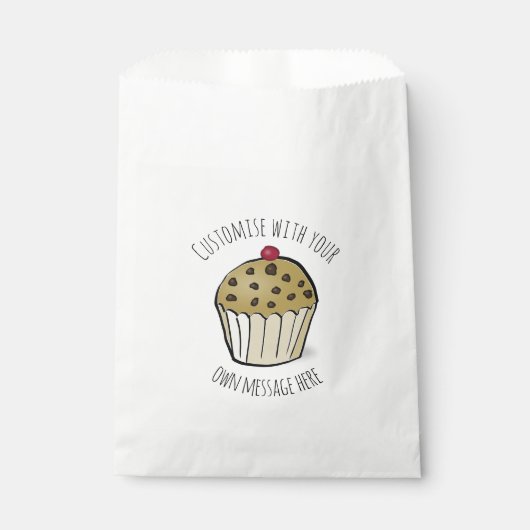 Aangepaste tekst Cute Mini Muffin Bedankzakje (Voorkant)
