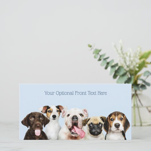 Aangepaste tekst Cute Puppies (Staand voorkant)