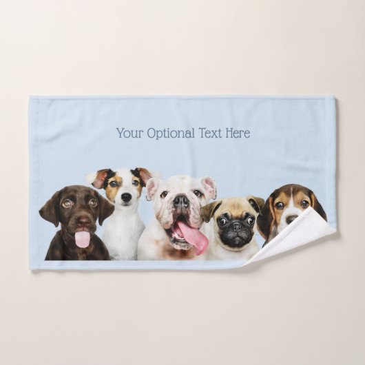 Aangepaste tekst Cute Puppies Handdoek (Handdoek)