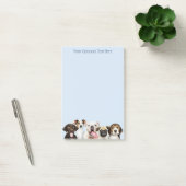 Aangepaste tekst Cute Puppies Post-it® Notes (Kantoor)