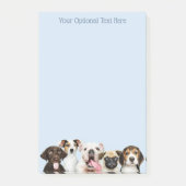Aangepaste tekst Cute Puppies Post-it® Notes (Voorkant)