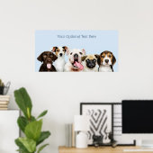 Aangepaste tekst Cute Puppies Poster (Thuiskantoor)