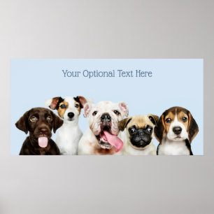 Aangepaste tekst Cute Puppies Poster