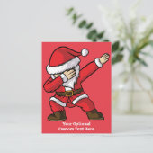 Aangepaste tekst Dabbing Dancing Santa Feestdagenkaart (Staand voorkant)