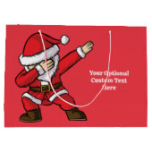 Aangepaste tekst Dabbing Dancing Santa Groot Cadeauzakje (Achterkant)