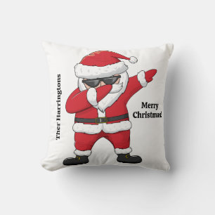 Aangepaste tekst Dabbing Dancing Santa Kussen