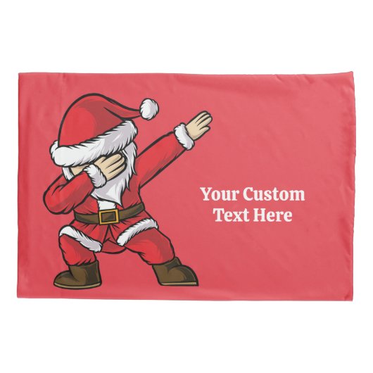 Aangepaste tekst Dabbing Dancing Santa Kussensloop (Achterkant)