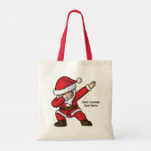 Aangepaste tekst Dabbing Dancing Santa Tote Bag (Achterkant)