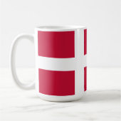 Aangepaste tekst Denemarken vlag Koffiemok (Links)
