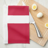 Aangepaste tekst Denemarken vlag Theedoek (Quarter Fold)