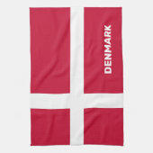 Aangepaste tekst Denemarken vlag Theedoek (Verticaal)