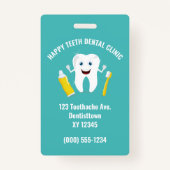 Aangepaste tekst Dental Clinic badge (Achterkant)
