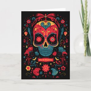 Aangepaste tekst Dia de Muertos☠️ Eeuwige Herinner Feestdagen Kaart
