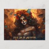 Aangepaste tekst Dia de Muertos La Calavera Garban Briefkaart (Voorkant)