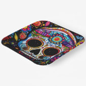 Aangepaste tekst 💀 Día de Muertos Papieren Bordje (Gebogen)