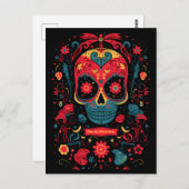 Aangepaste tekst Dia de Muertos☠️ Remembrance Radi Briefkaart (Voorkant / Achterkant)