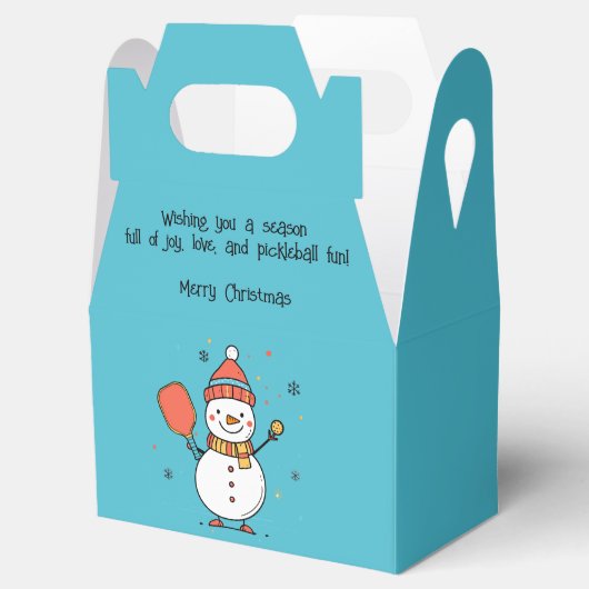 Aangepaste tekst Dinking Snowman Bedankdoosjes (Geopend)