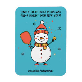 Aangepaste tekst Dinking Snowman Magneet