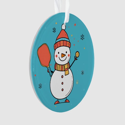 Aangepaste tekst Dinking Snowman Ornament (voorkant)