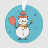 Aangepaste tekst Dinking Snowman Ornament (voorkant)