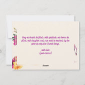 Aangepaste tekst, Diwali Elephant Grace Feestdagenkaart (Achterkant)