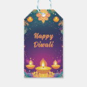 Aangepaste tekst, Diwali Harmony – Light & Joy Cadeaulabel (Voorkant)