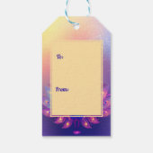 Aangepaste tekst, Diwali Peacock Splendor Cadeaulabel (Achterkant)