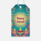 Aangepaste tekst, Diwali Spark Illuminate & Celebr Cadeaulabel (Voorkant)