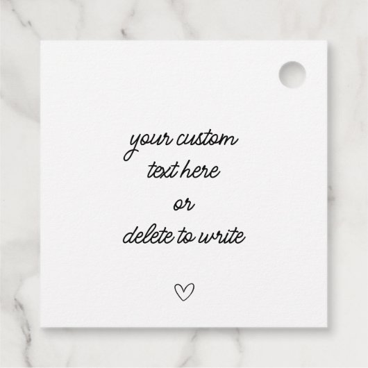 Aangepaste tekst Doodle Moderne ballon Gelukkige V Bedankjes Labels (Achterkant)