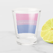 Aangepaste tekst drinken voor biseksuele vlag shot glas (Achterkant)