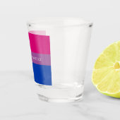 Aangepaste tekst drinken voor biseksuele vlag shot glas (Rechts)
