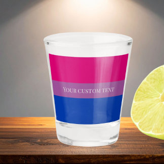Aangepaste tekst drinken voor biseksuele vlag shot glas