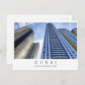 Aangepaste tekst, Dubai, Briefkaart Verenigde Arab (Voorkant / Achterkant)