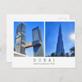 Aangepaste tekst, Dubai, Briefkaart Verenigde Arab (Voorkant / Achterkant)