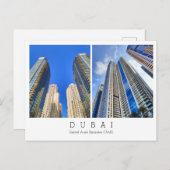 Aangepaste tekst, Dubai, Briefkaart Verenigde Arab (Voorkant / Achterkant)