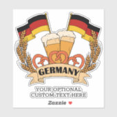 Aangepaste tekst Duitse Beer sticker (Vel)